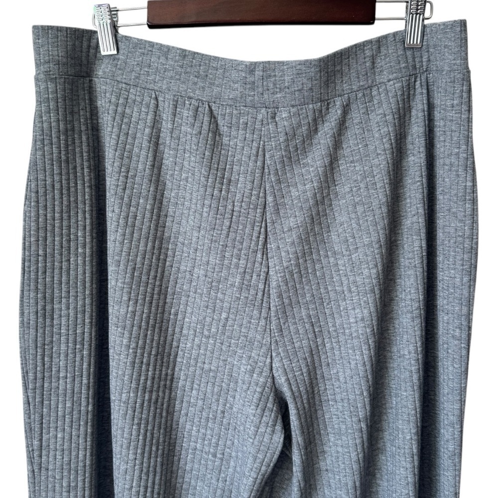 Joe Fresh Wide Leg Ribbed Elastic Waist Loose Fit Grey Pants Women's XL - Picture 6 of 9
